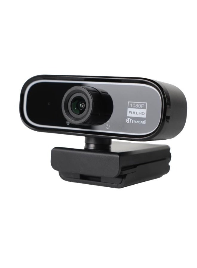 اس تي كاميرا ويب ST WB‑1080 قياسية – دقة FHD، ميكروفون مدمج، USB – أسود - Image 3